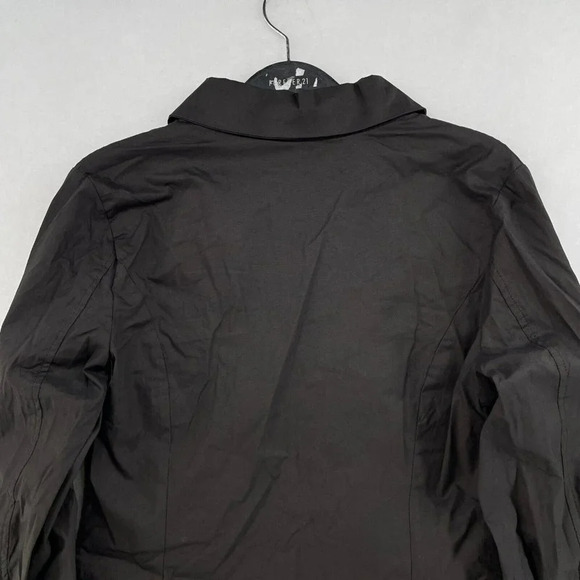 Fashion Nova Top Women's Sz M Black Collared Long Sleeve Toggle Front Side Zip - Picture 8 of 13